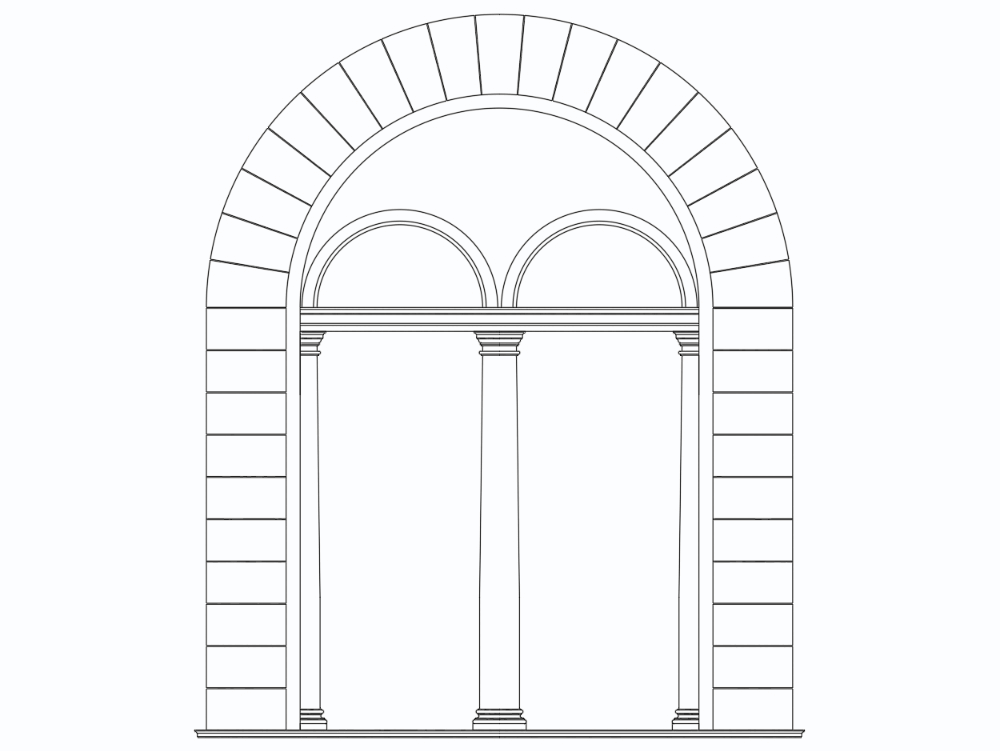 Arco corintio doble
