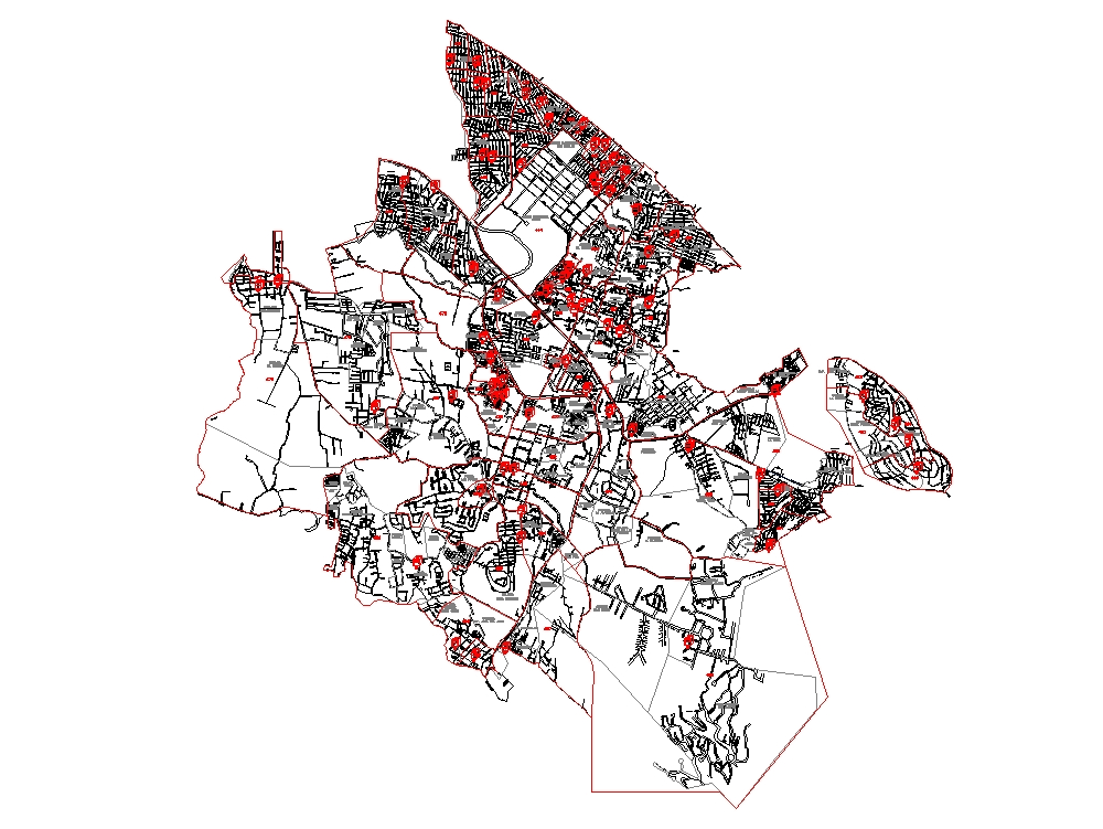 Stadtplan von Jiutepec; mehrlos