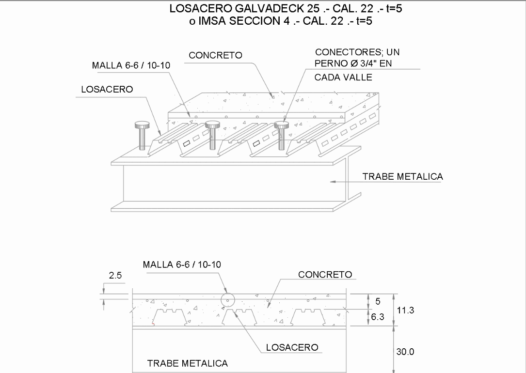 Detalles de losacero en AutoCAD | Descargar CAD (50.94 KB ...