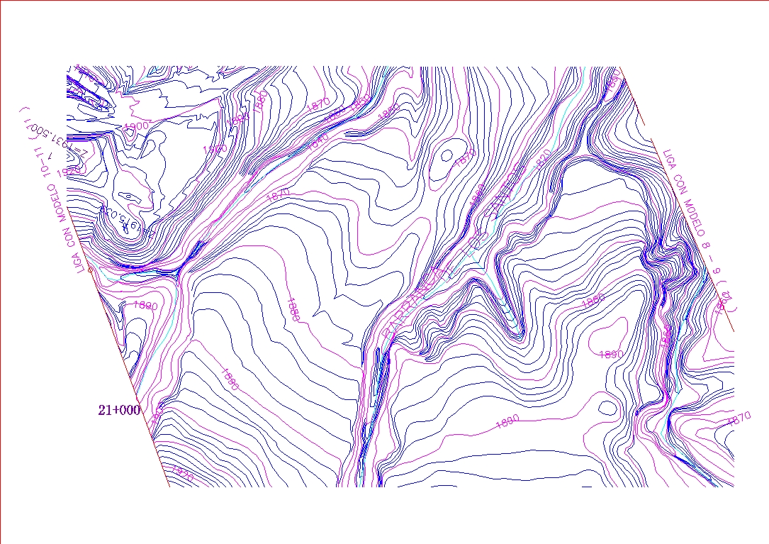 Barranca de los Santos topographical chart