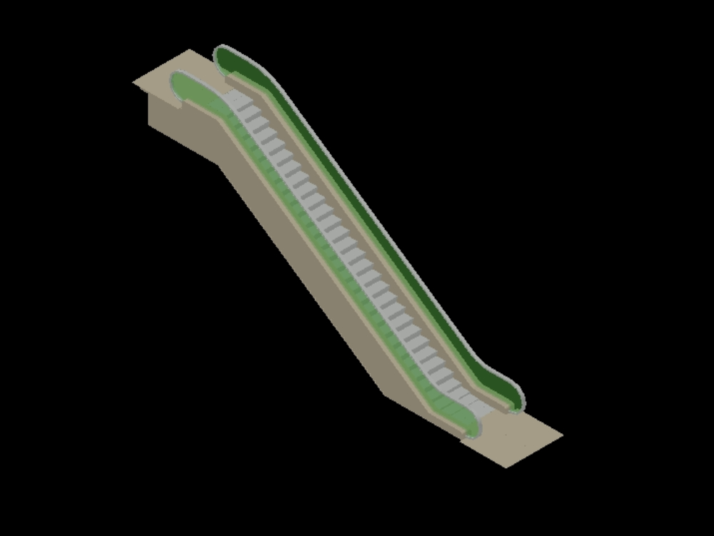 Escalier mécanique 3d