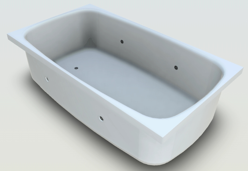 Tub for hydro massagge 3d