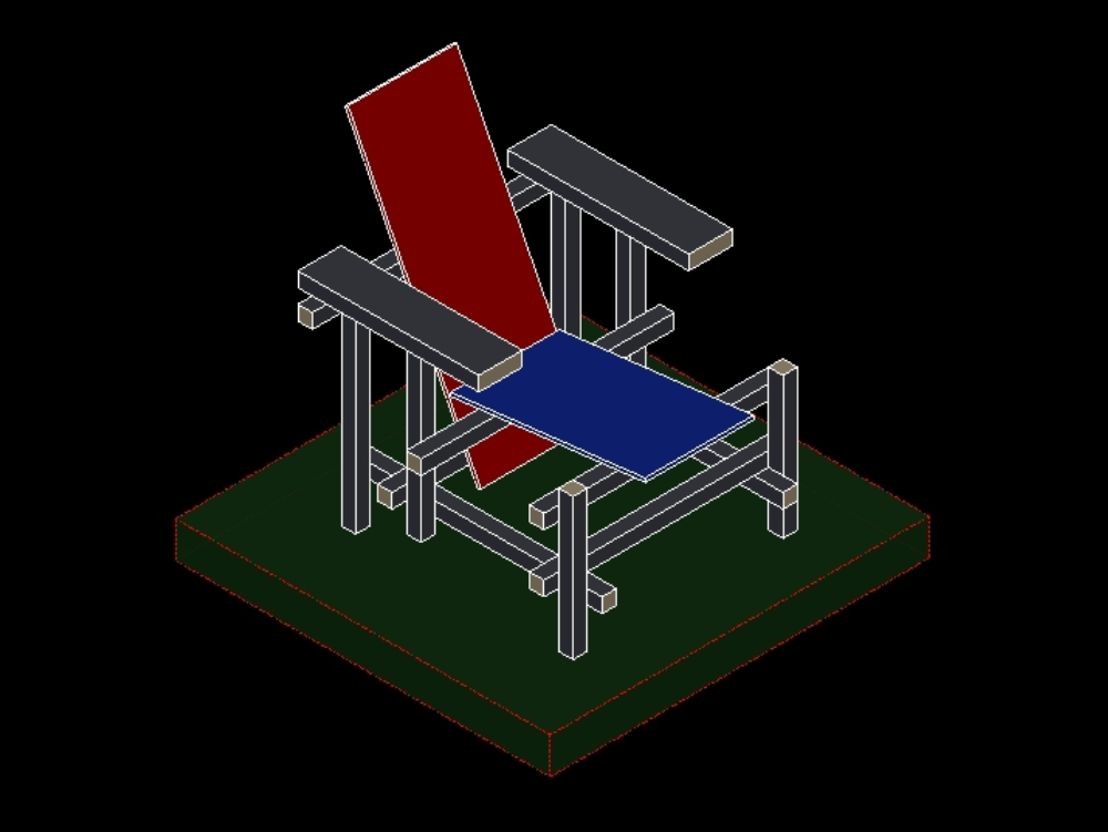 Chaise 3D.