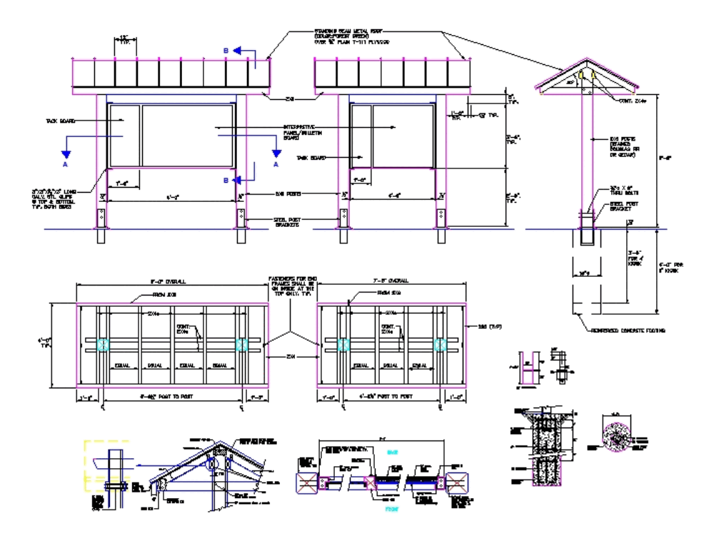 Wooden kiosk in AutoCAD | CAD download (118.02 KB) | Bibliocad