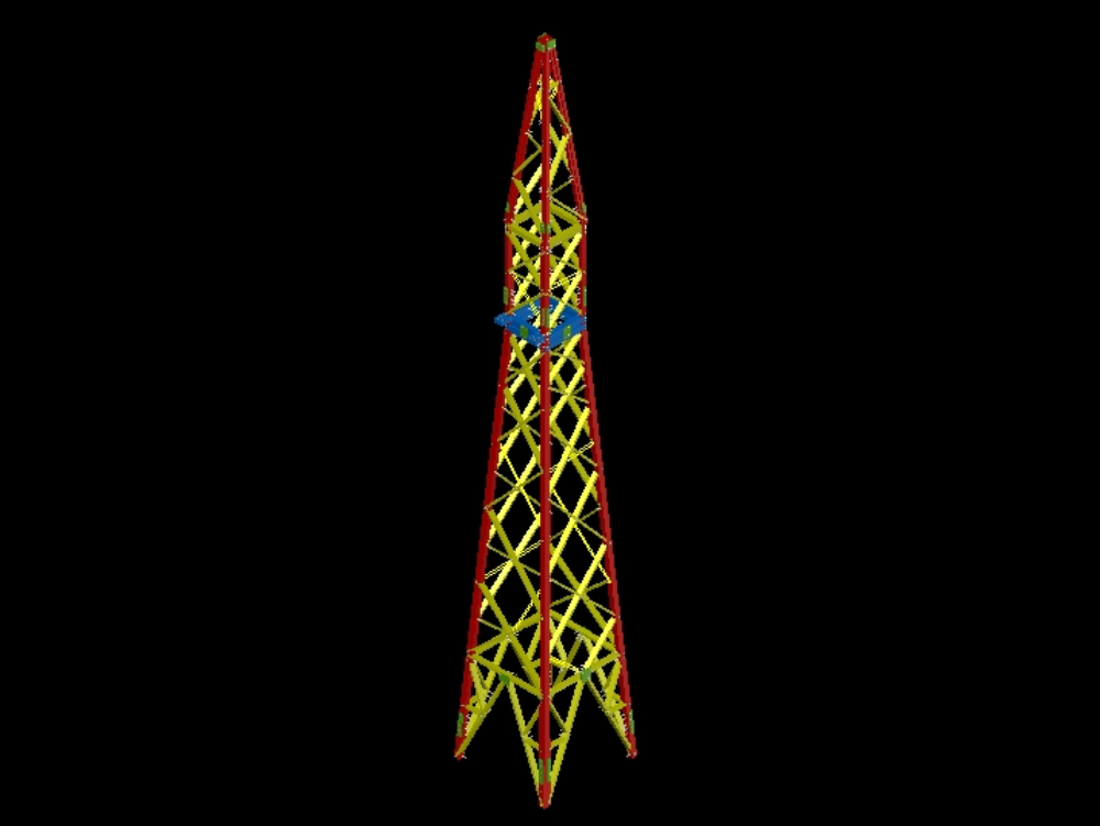 Torre de alta tensión en 3D.