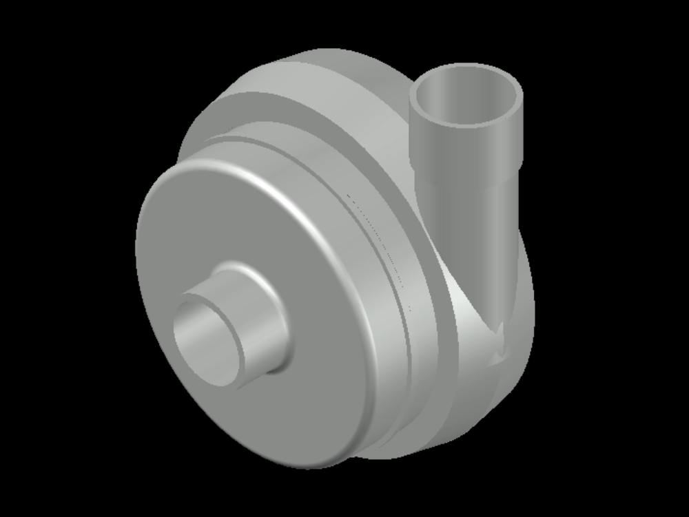 Suction turbine in 3d.