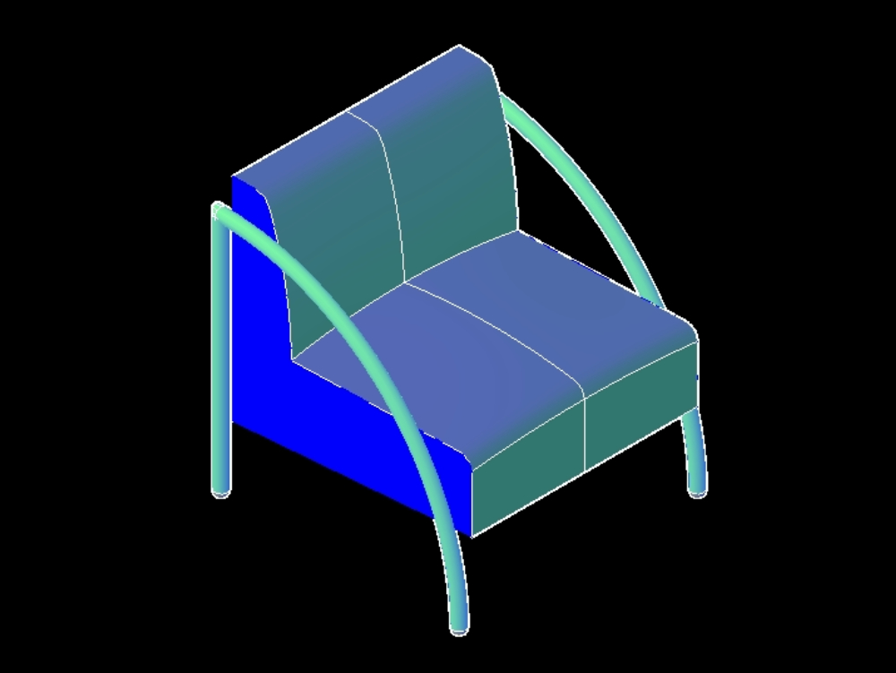Sessel in 3D.