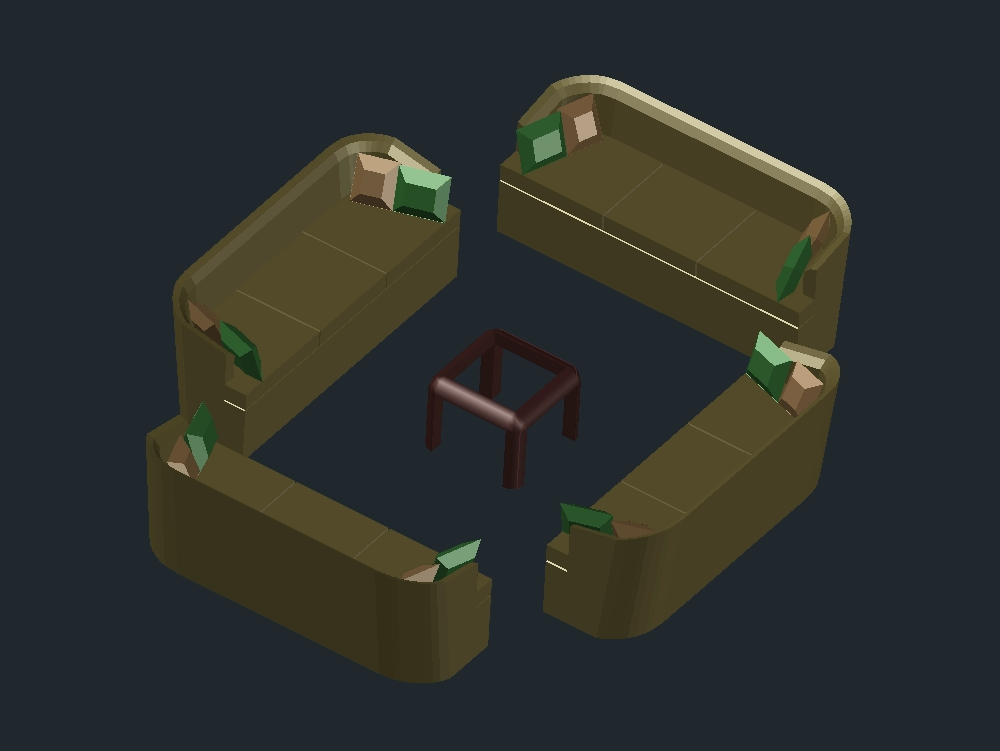 Muebles de sala 3D