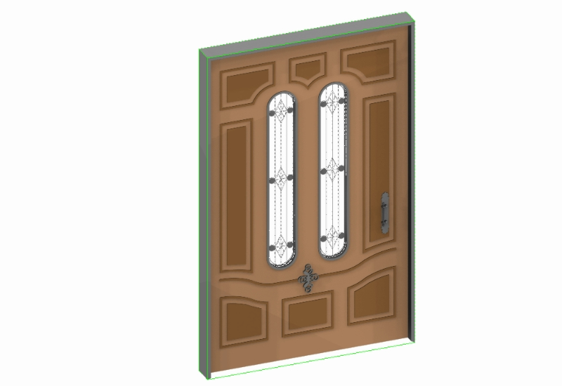 Residencial door in 3D