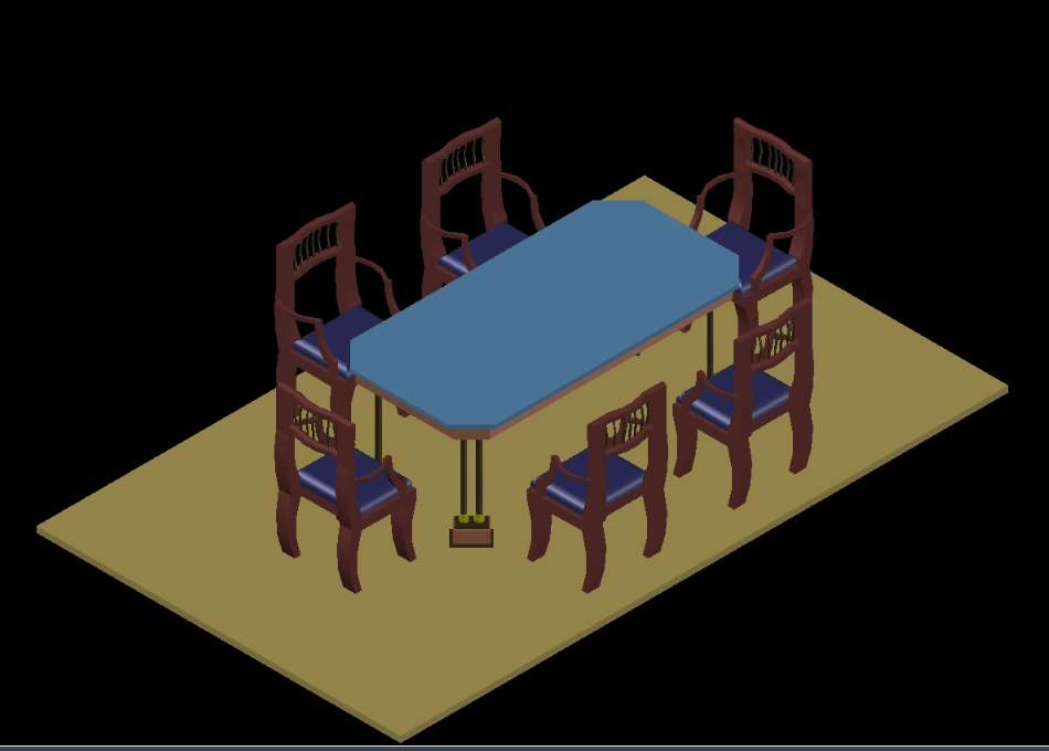 Mesa de comedor con sillas  