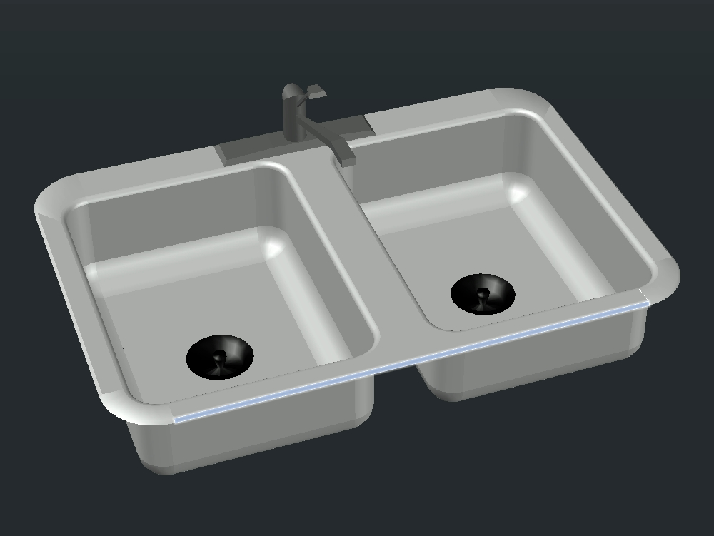 3d kitchen sink