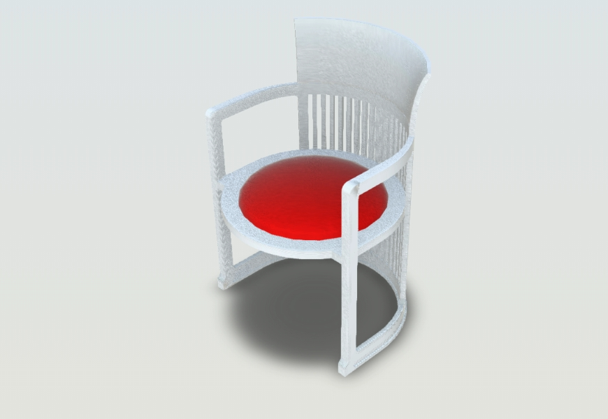 Cadeira de madeira 3d