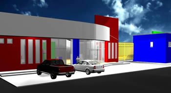 Industrial equipment offices 3D