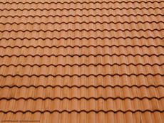 Colonial tiles in roof