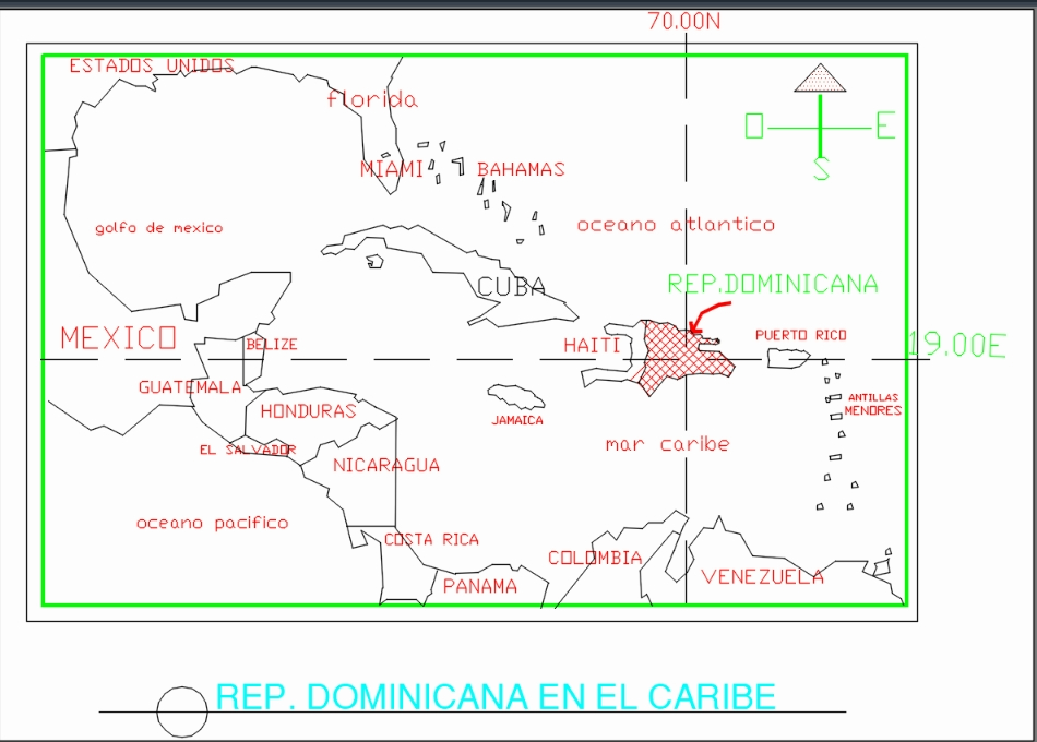 Localisation du représentant. dominicain