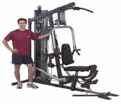 Man and gym apparatus