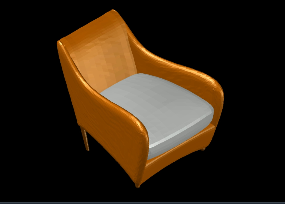 3d modern armchair