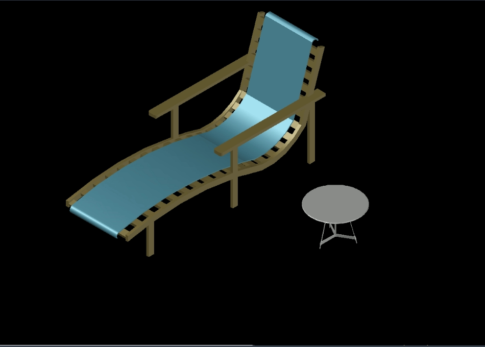 chaise longue 3D