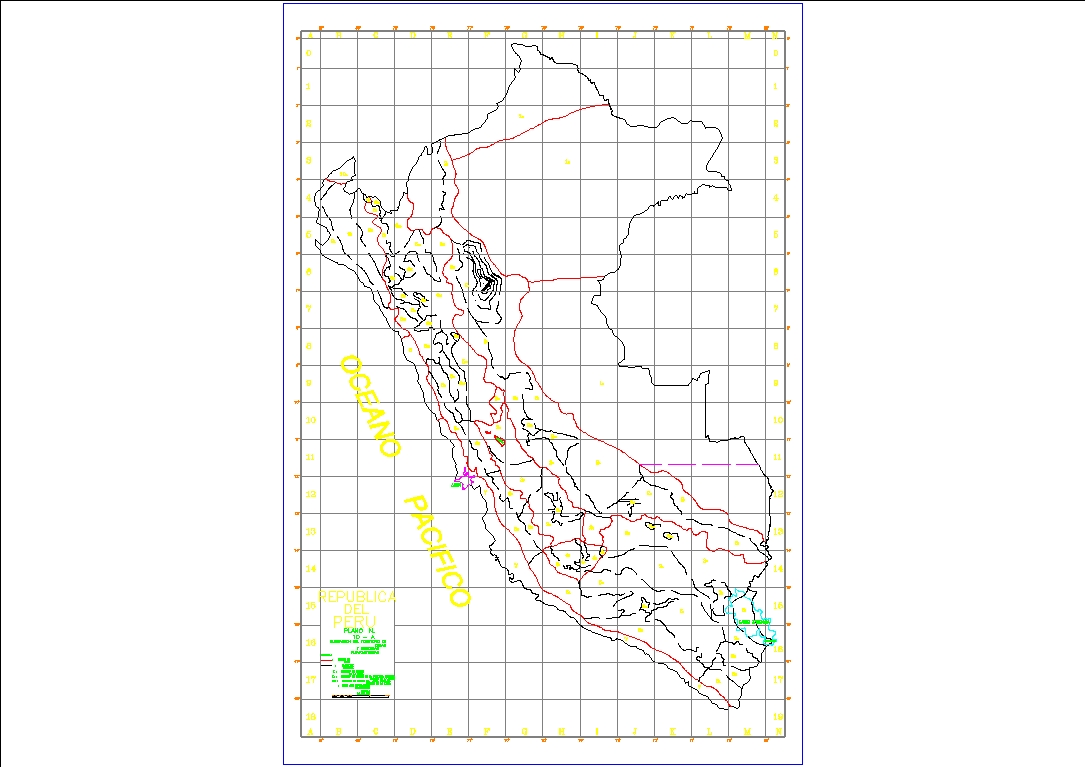 Mapa pluviométrico - Peru