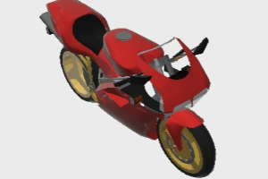 Motocicleta pistera 3d