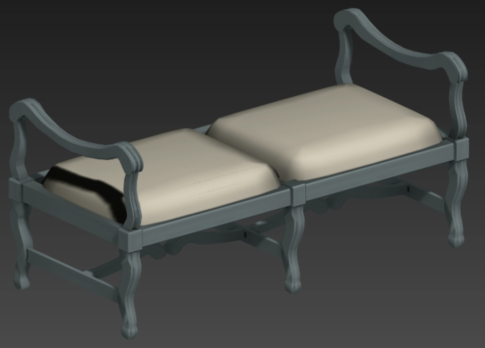 Double bench 3d