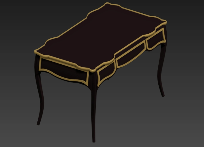 Old type table 3d