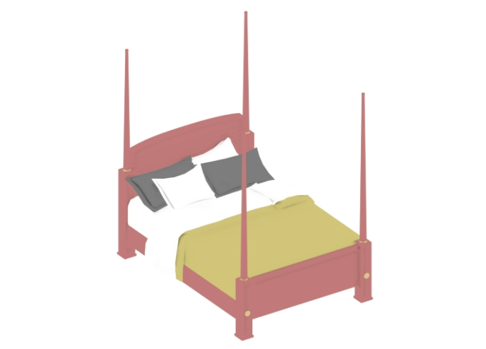 Double  bed 3d