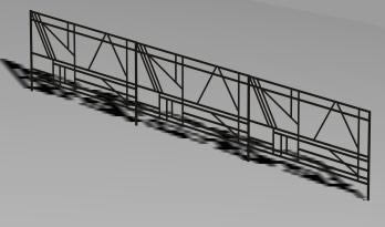 Metallic handrail 3d