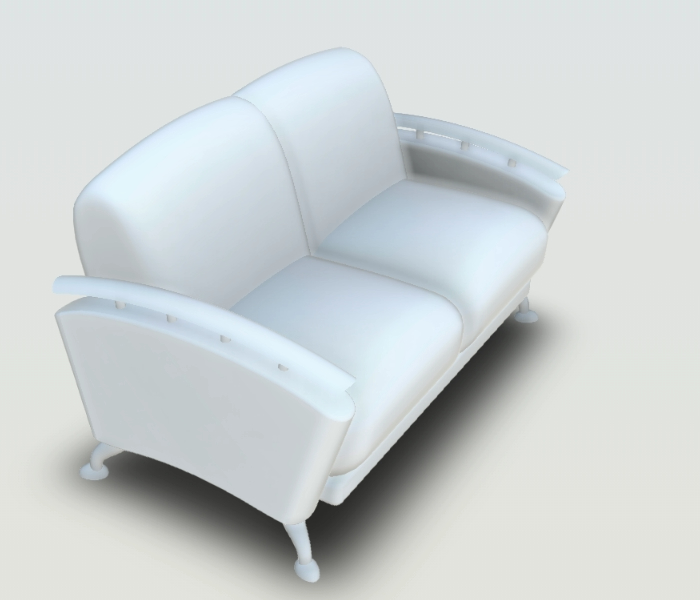 Double sofa 3d