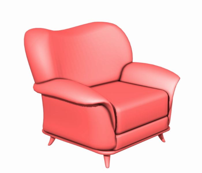 Individual armchair 3d