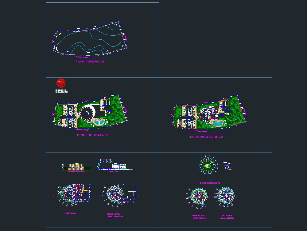 Hotel de 4 estrellas en AutoCAD | Descargar CAD (2.87 MB) | Bibliocad