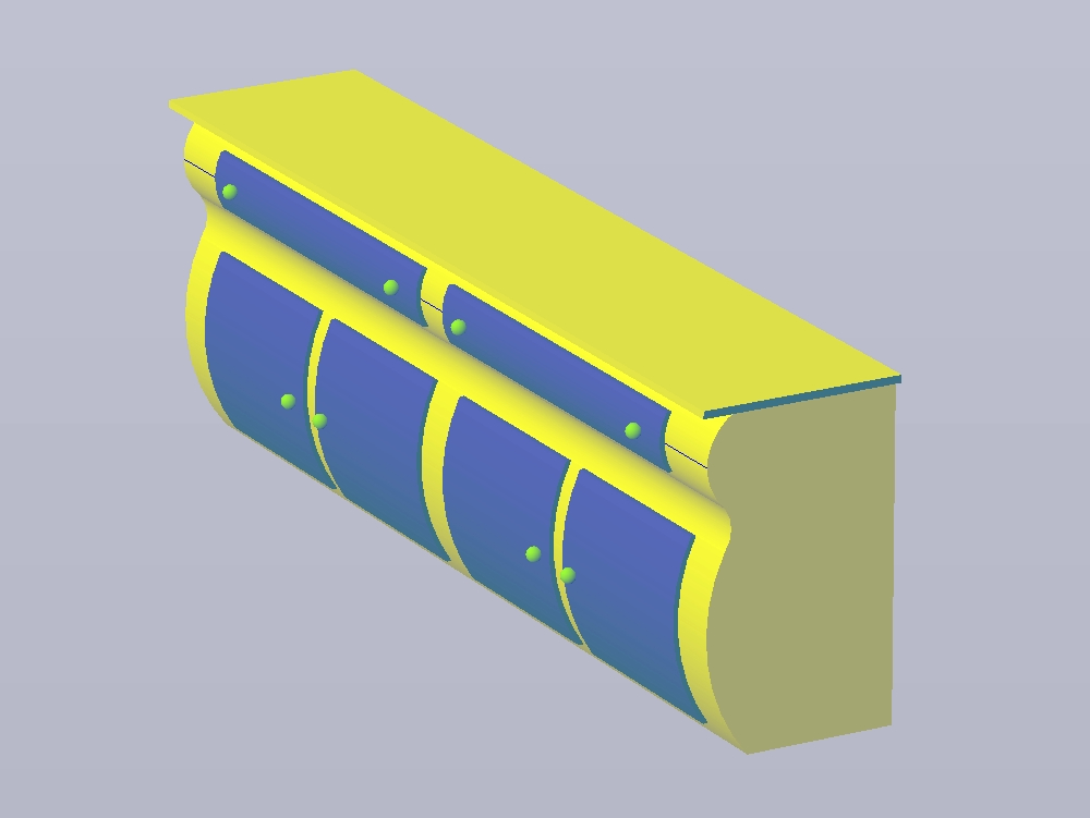 3D-Sideboard-Möbel