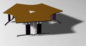 Conferenes table with 3 sides