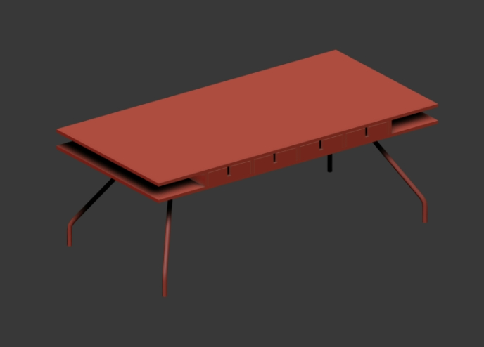 Table with shelves3d