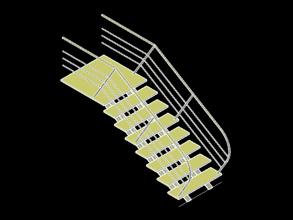 Treppe in 3d