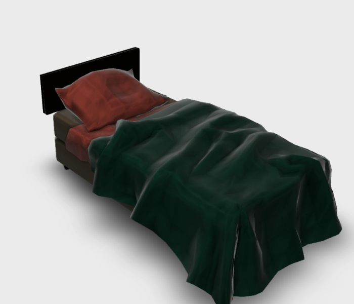 Single bed 3d