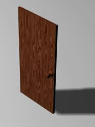 Puerta de madera 3d