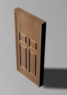Puerta de madera 3d