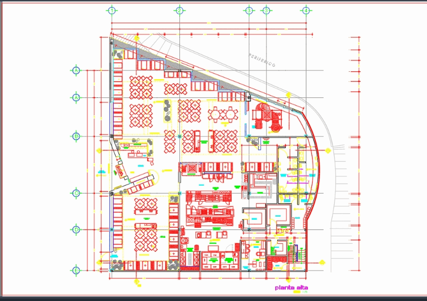 Restaurant in AutoCAD | CAD download (417.4 KB) | Bibliocad