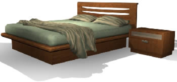 Modernes Bett 3d