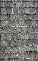 Wall of concrete  bricks