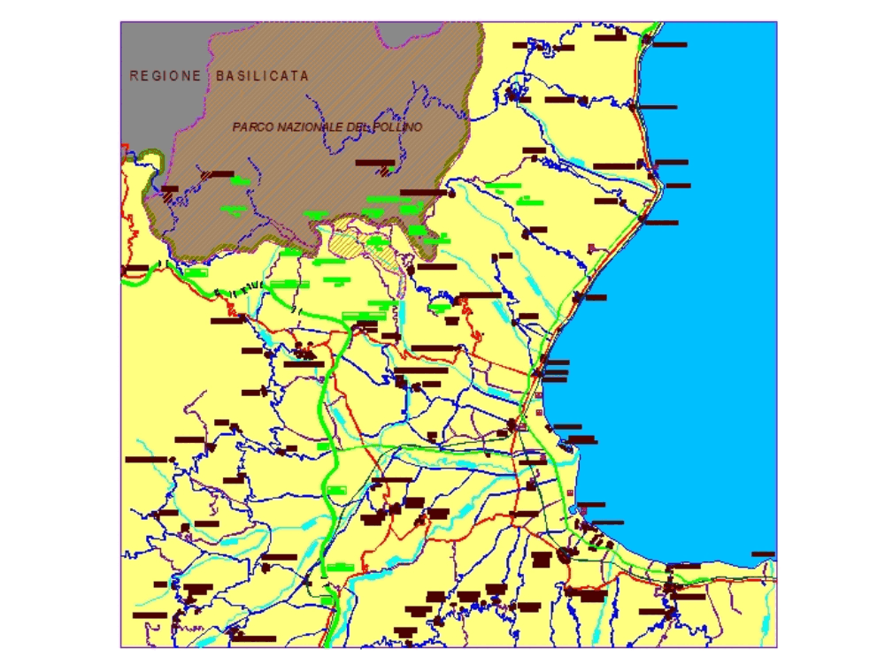 Calabria septentrional Jonica - Map