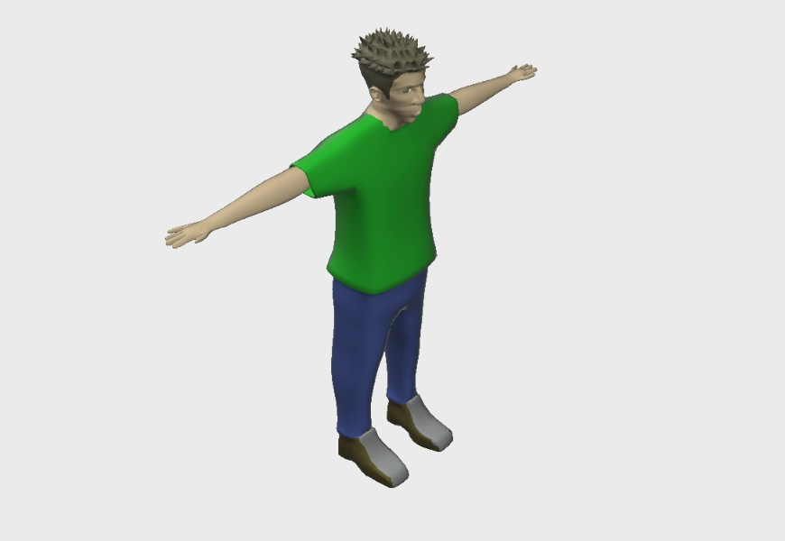 Young man in 3D