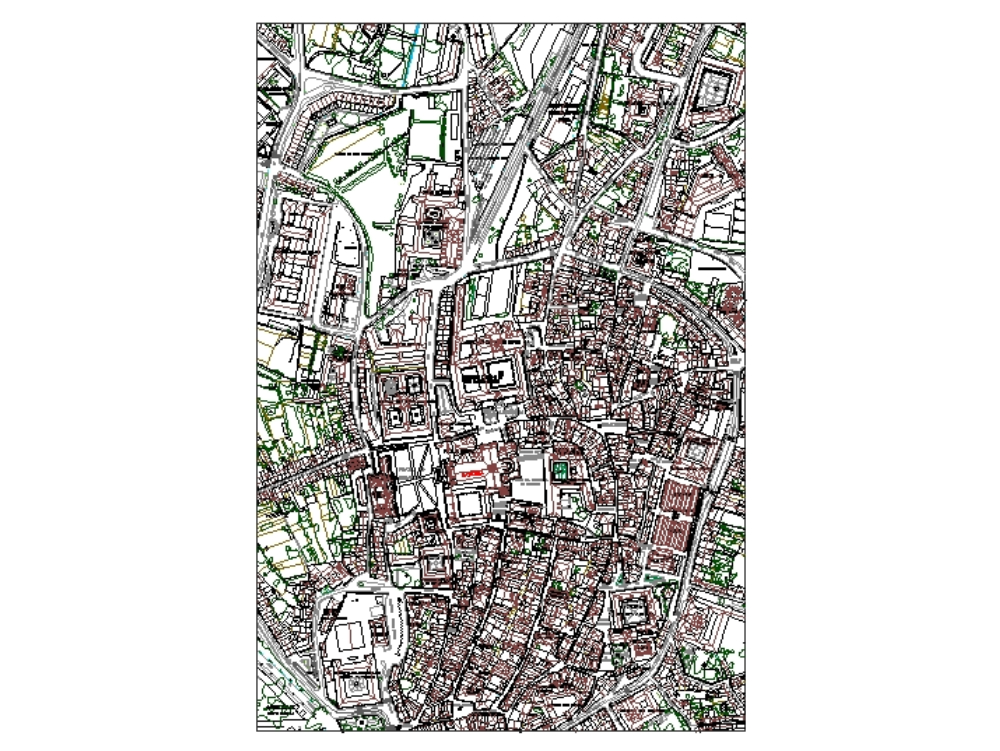 Urban map of Santiago de Compostela