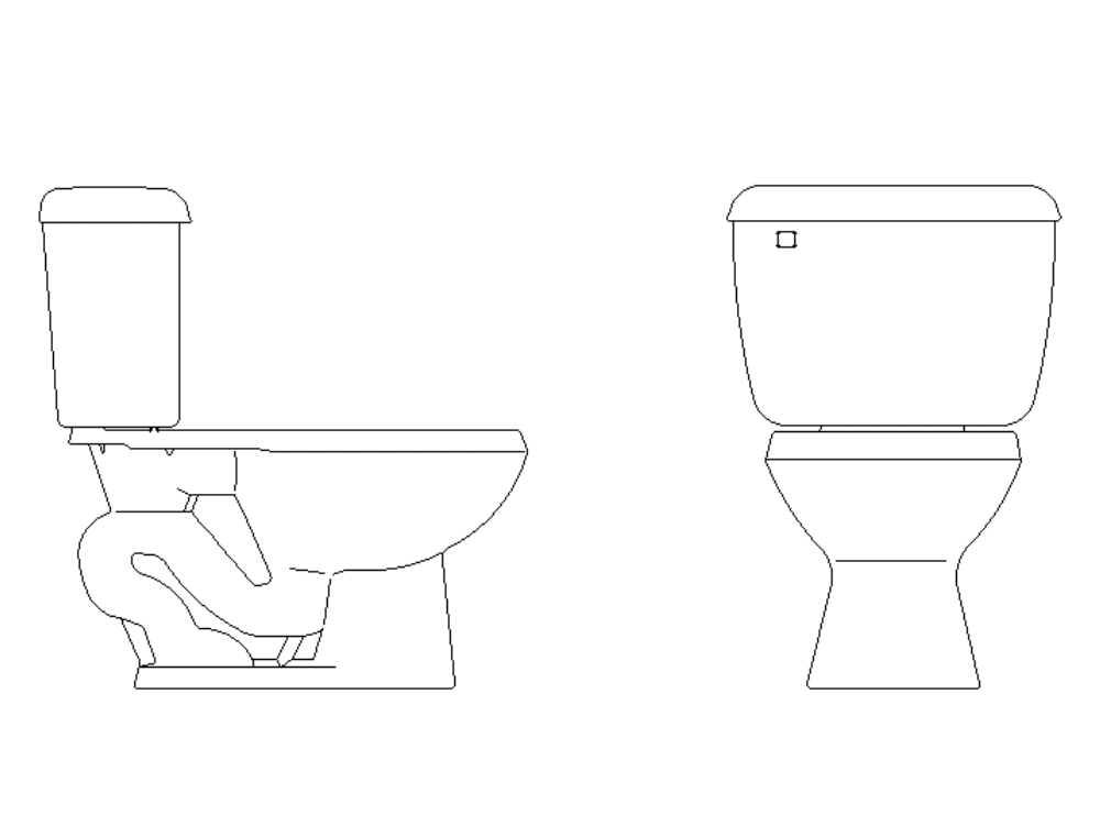box medianet Toilet  In Elevation  Cad  Block 