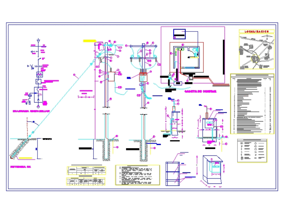 Proyect Subestacion 30kva En Autocad Descargar Cad 20125 Kb Bibliocad 6531