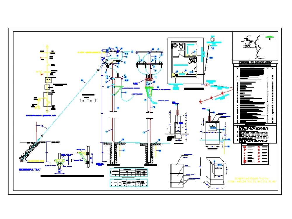 Subestacion 75kva En Autocad Descargar Cad 22264 Kb Bibliocad 4096