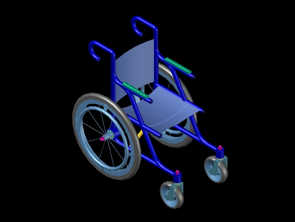 Wheelchair in 3d