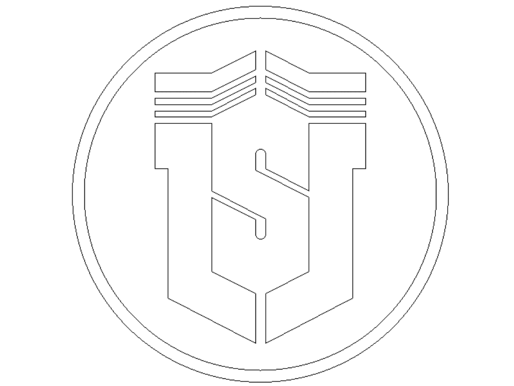 Logo University of La Serena In Cad