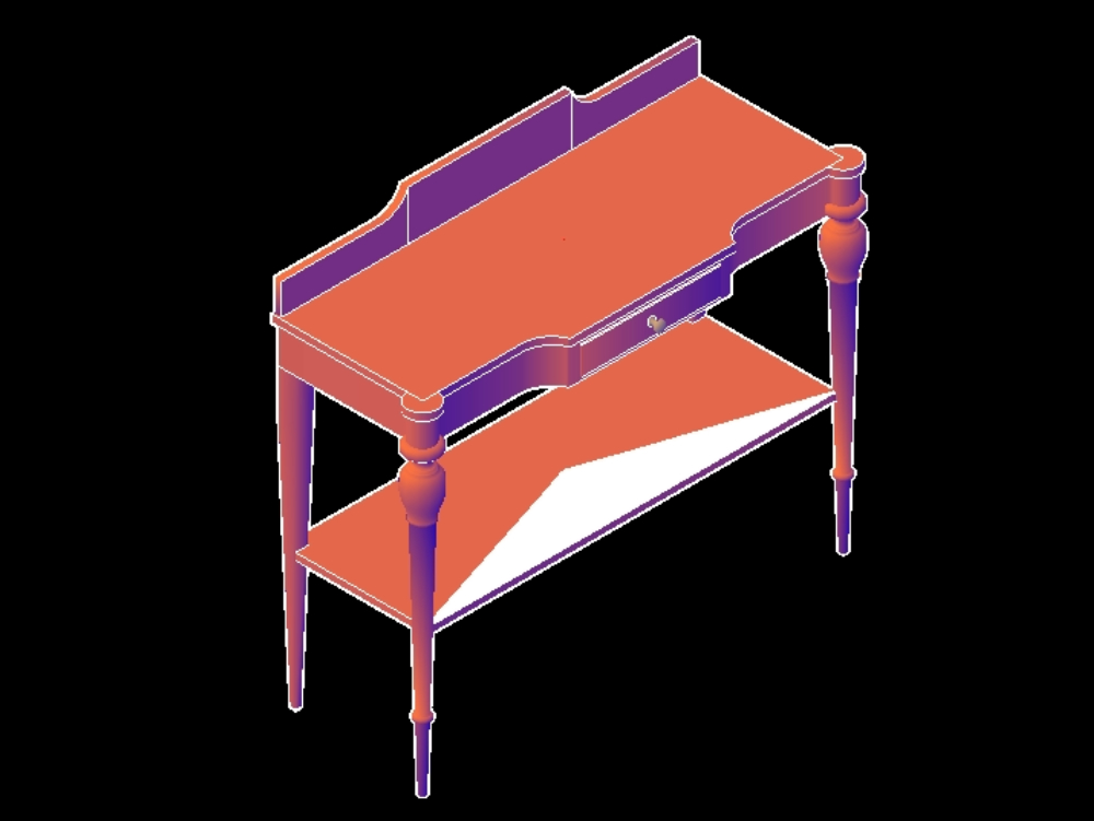 Colonial furniture in 3d.